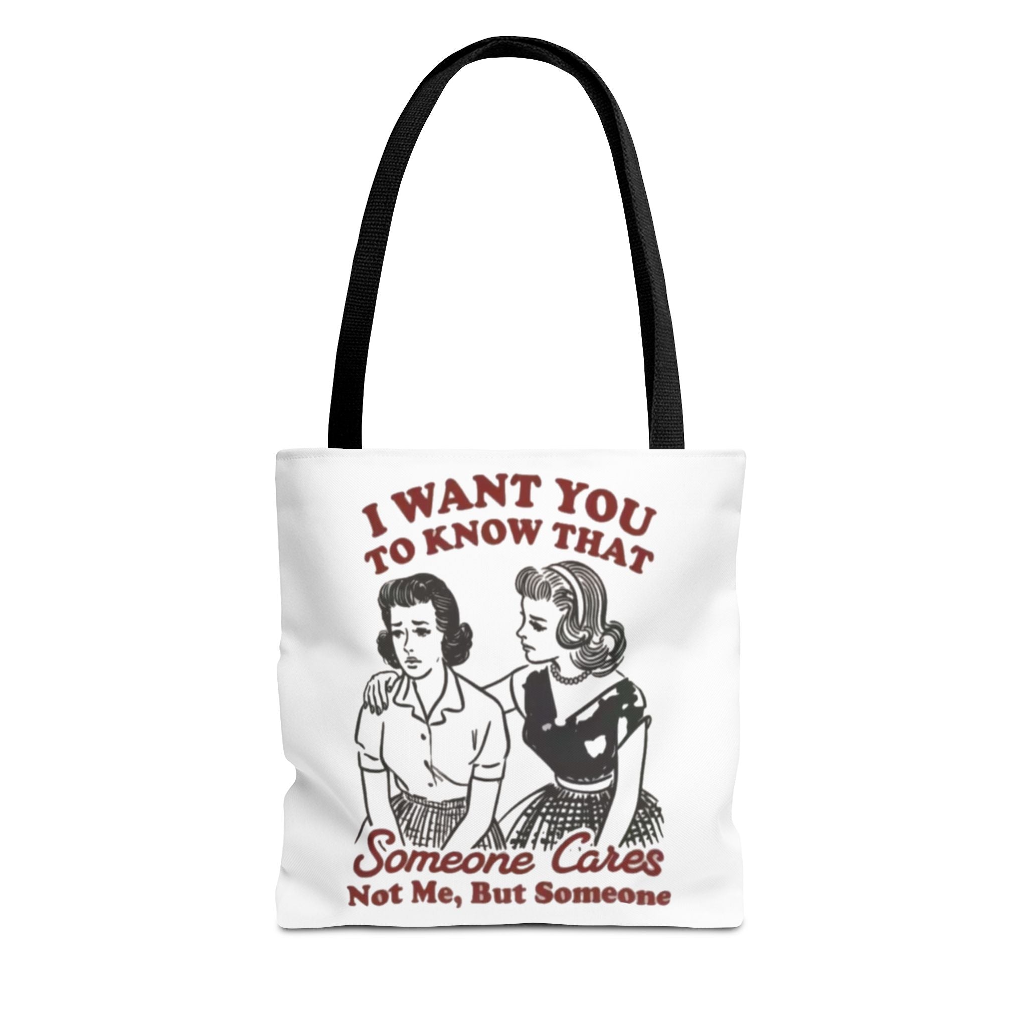 Funny Retro "Someone Cares" Tote Bag – Vintage Quote Canvas Tote