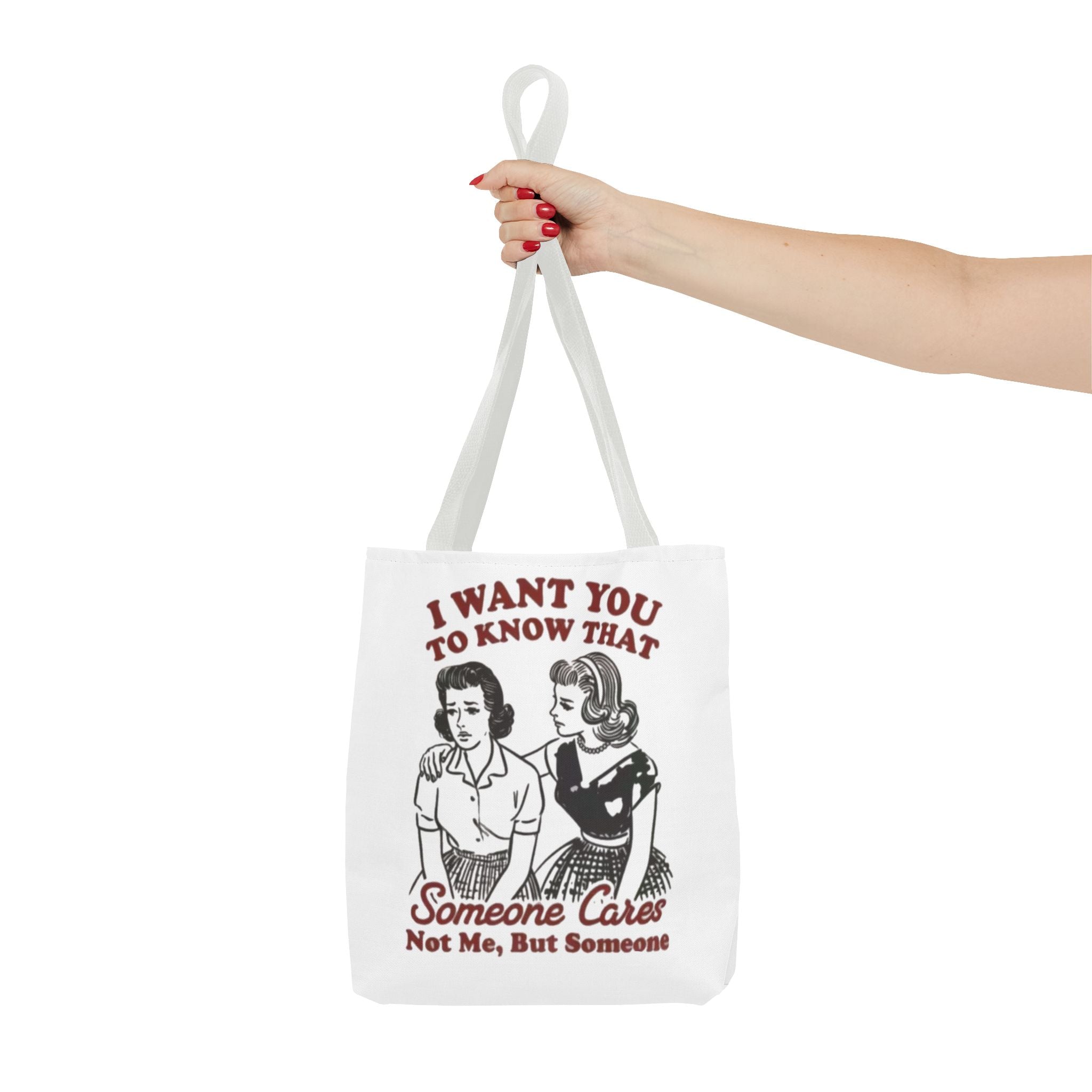 Funny Retro "Someone Cares" Tote Bag – Vintage Quote Canvas Tote