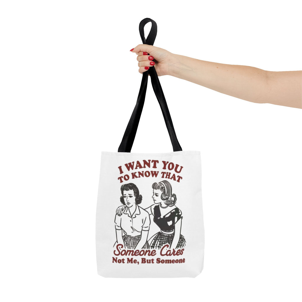 Funny Retro "Someone Cares" Tote Bag – Vintage Quote Canvas Tote