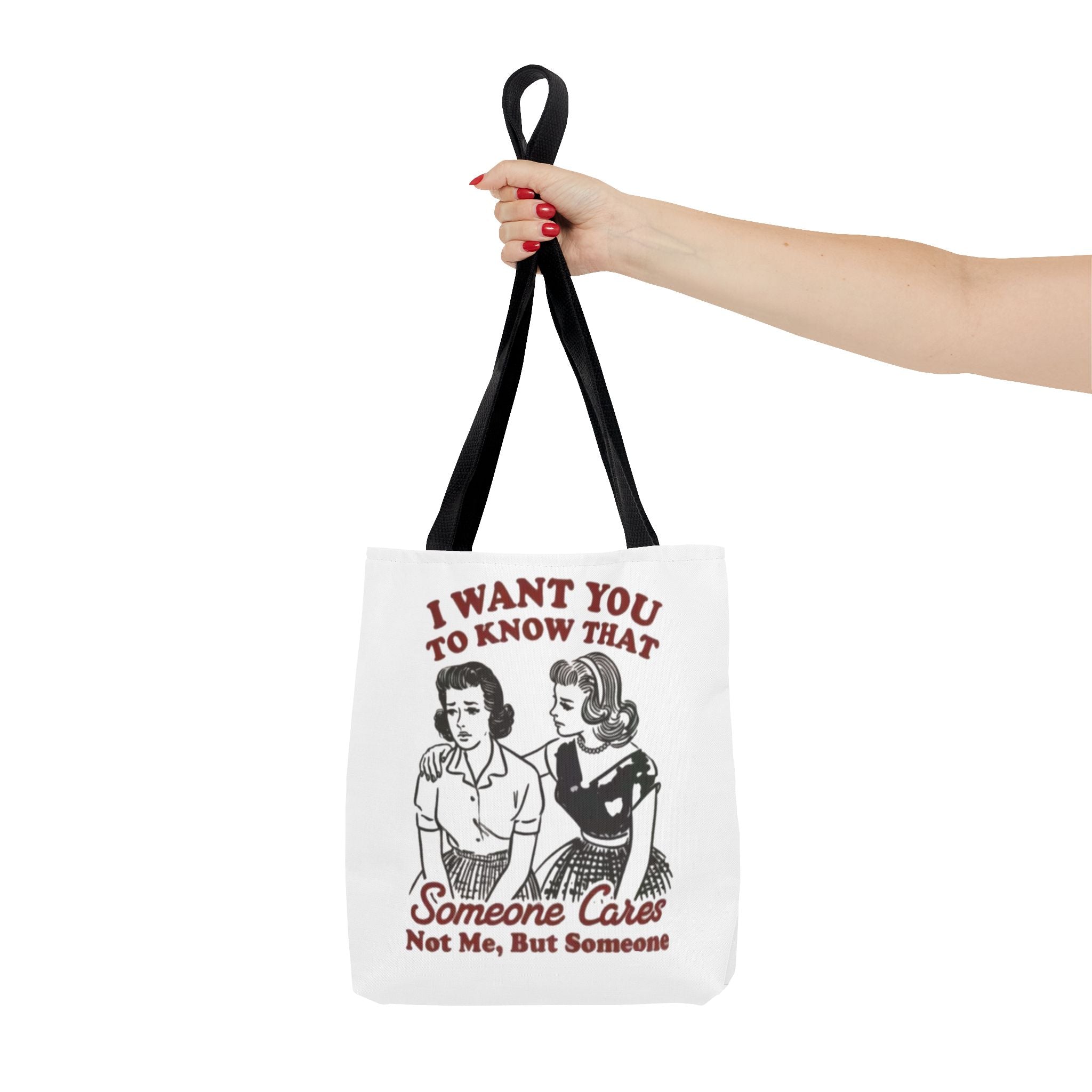 Funny Retro "Someone Cares" Tote Bag – Vintage Quote Canvas Tote