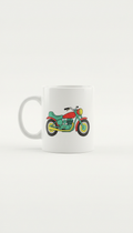 Ceramic Mug With Seafoam Motorcycle